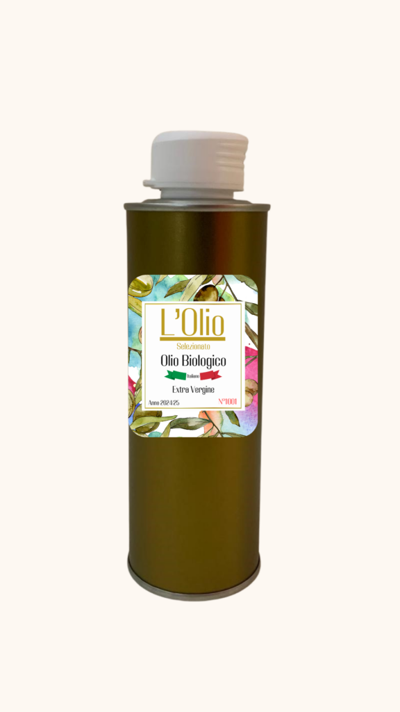 Olio Extravergine di oliva non filtrato Biologico -lattina luxury